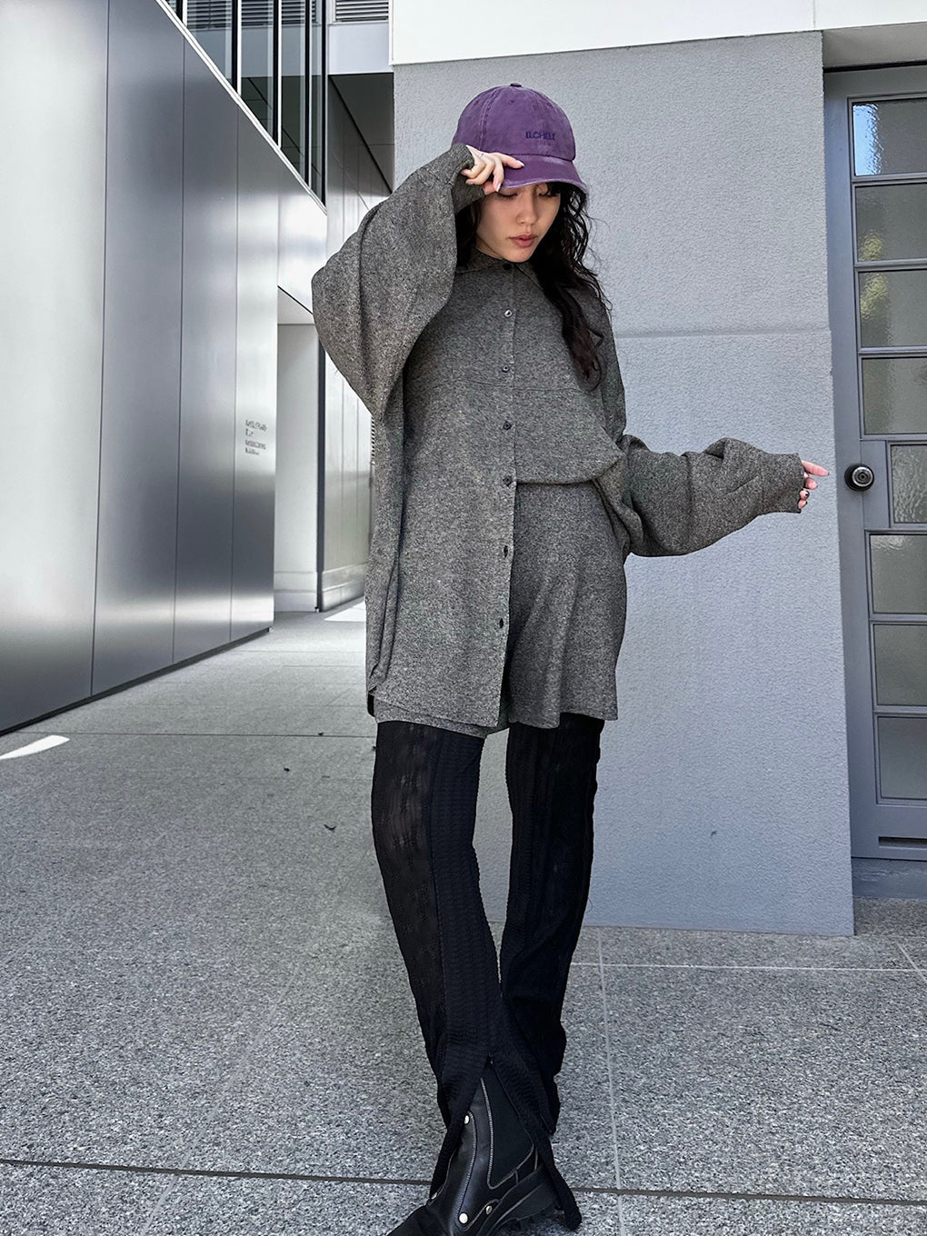 KNIT OVER SHIRT