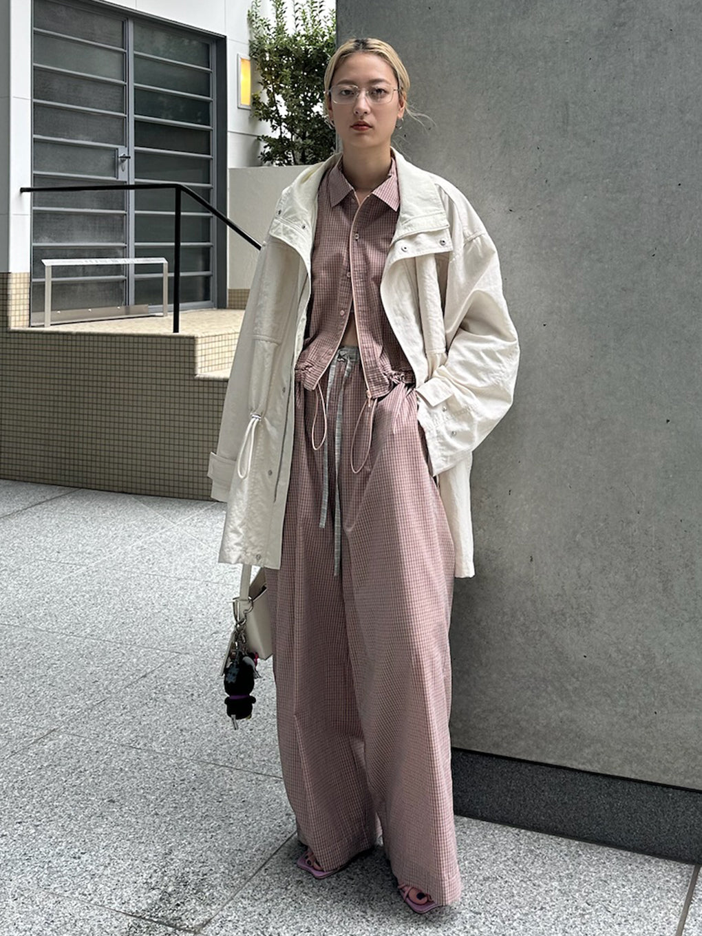 DADDY CHECK WIDE PANTS