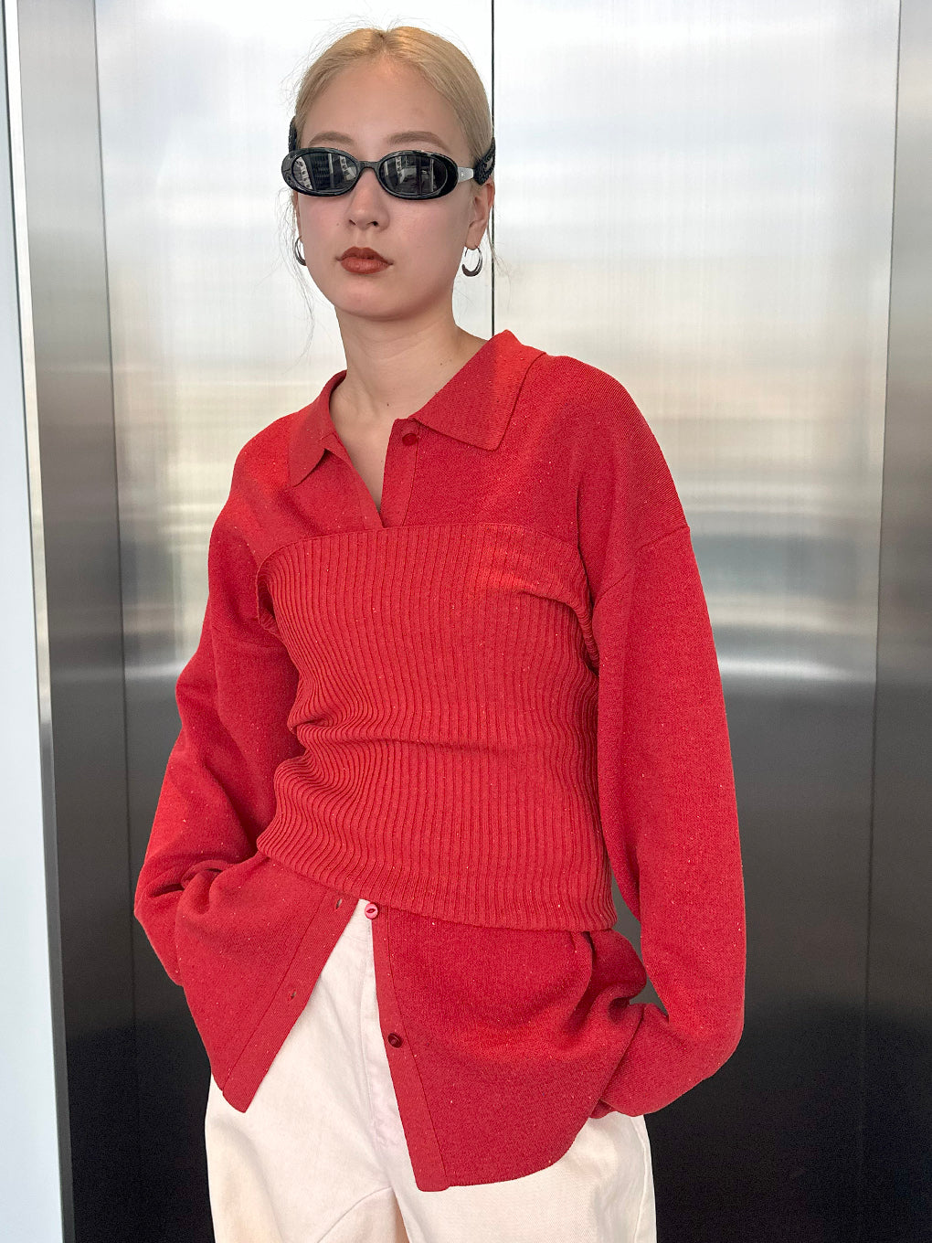 NEP KNIT OVER SHIRT