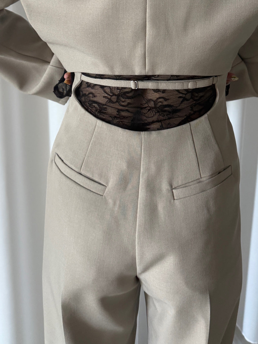 HALF MOON STRAIGHT PANTS