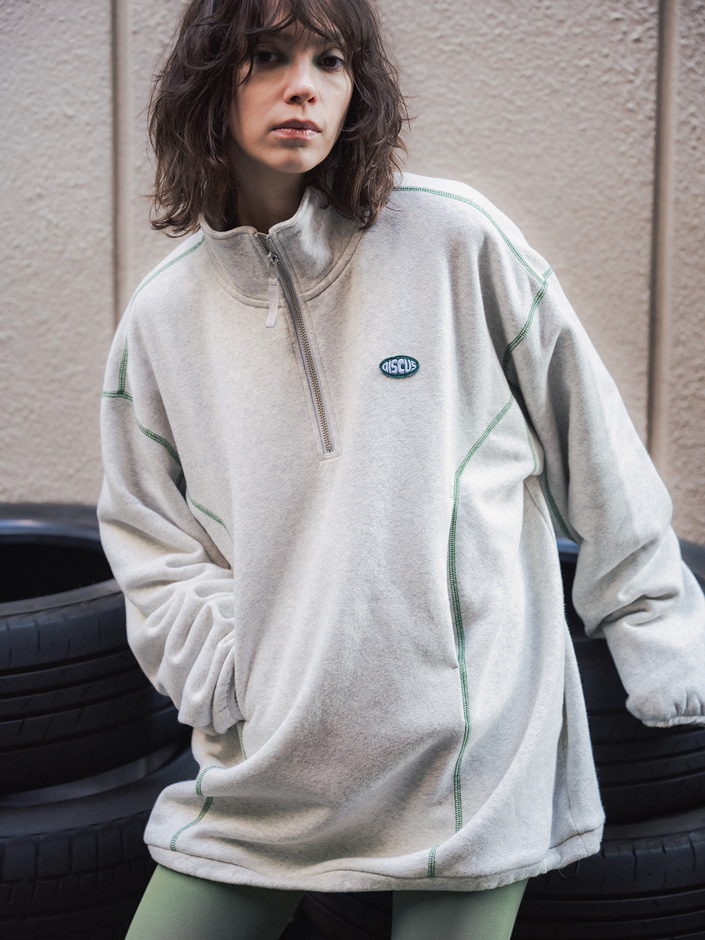 DISCUS FRENCHTERRY HALF ZIP PULLOVER