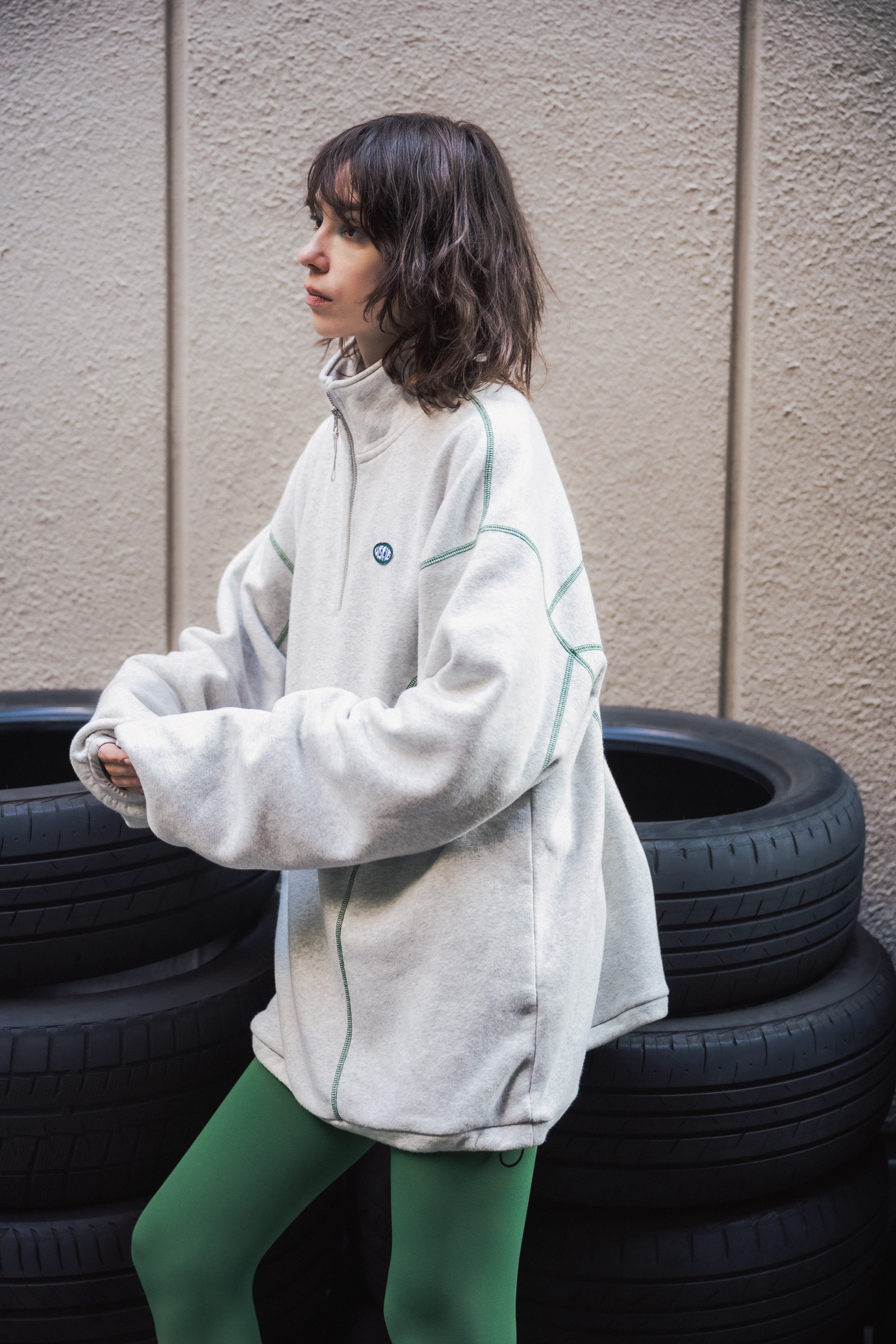 DISCUS FRENCHTERRY HALF ZIP PULLOVER