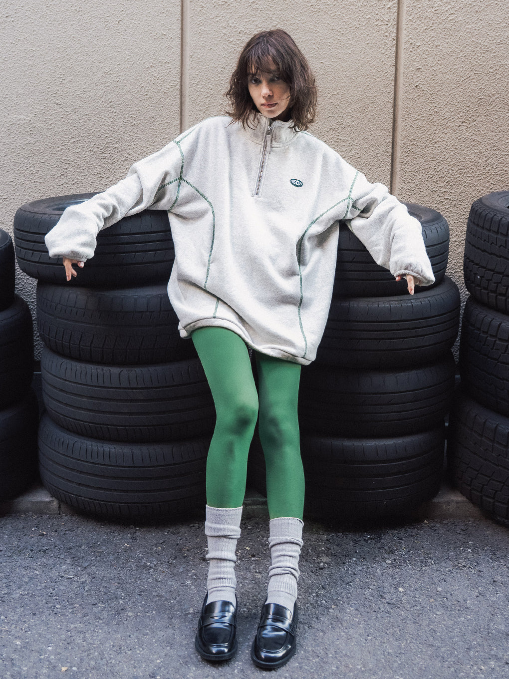 DISCUS FRENCHTERRY HALF ZIP PULLOVER