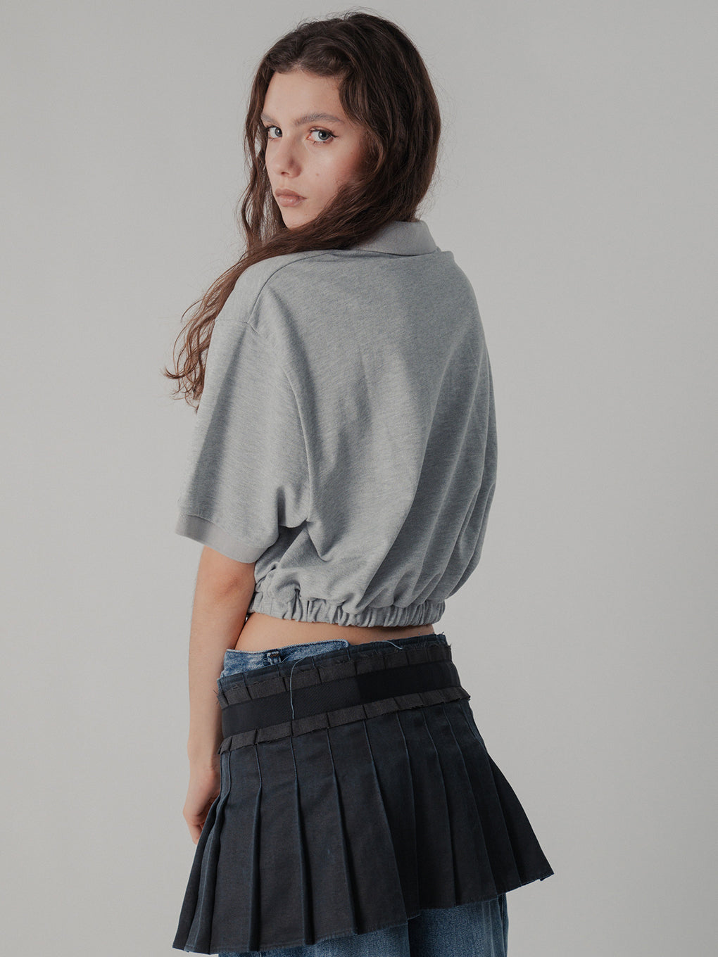 VINTAGE LIKE PLEATS WRAP SKIRT