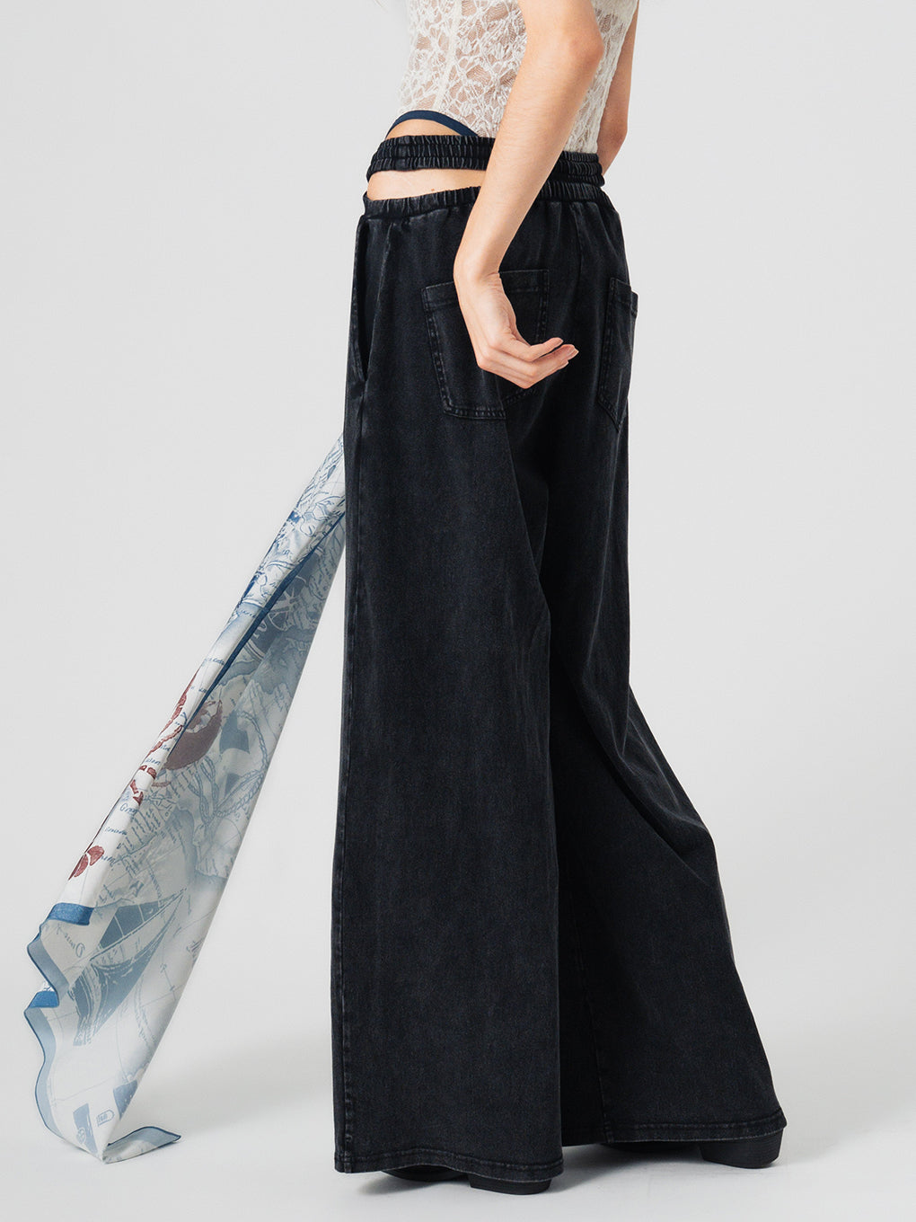 PIGMENT WAIST SLIT PANTS