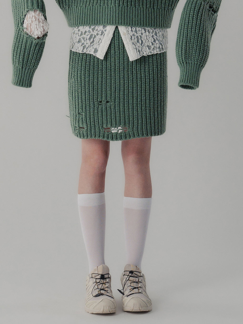 BOROBORO KNIT SKIRT