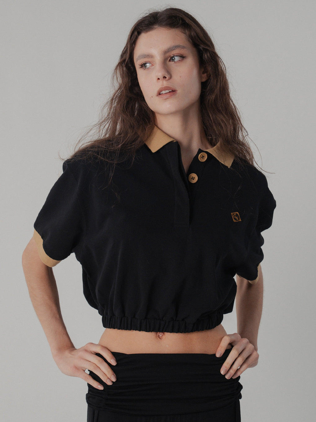 CROPPED POLO TEE
