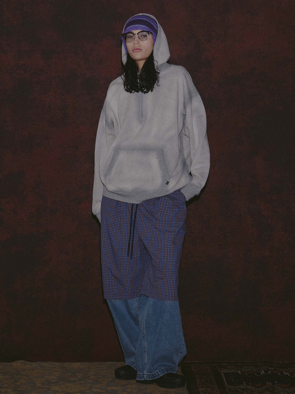 UNIVERSAL CHECK HALF PANTS