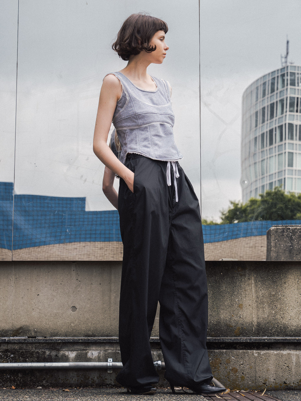 FILMY WIDE STRAIGHT PANTS