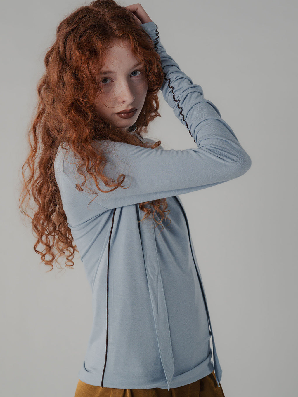 TIE WITH PIPING LS TOP