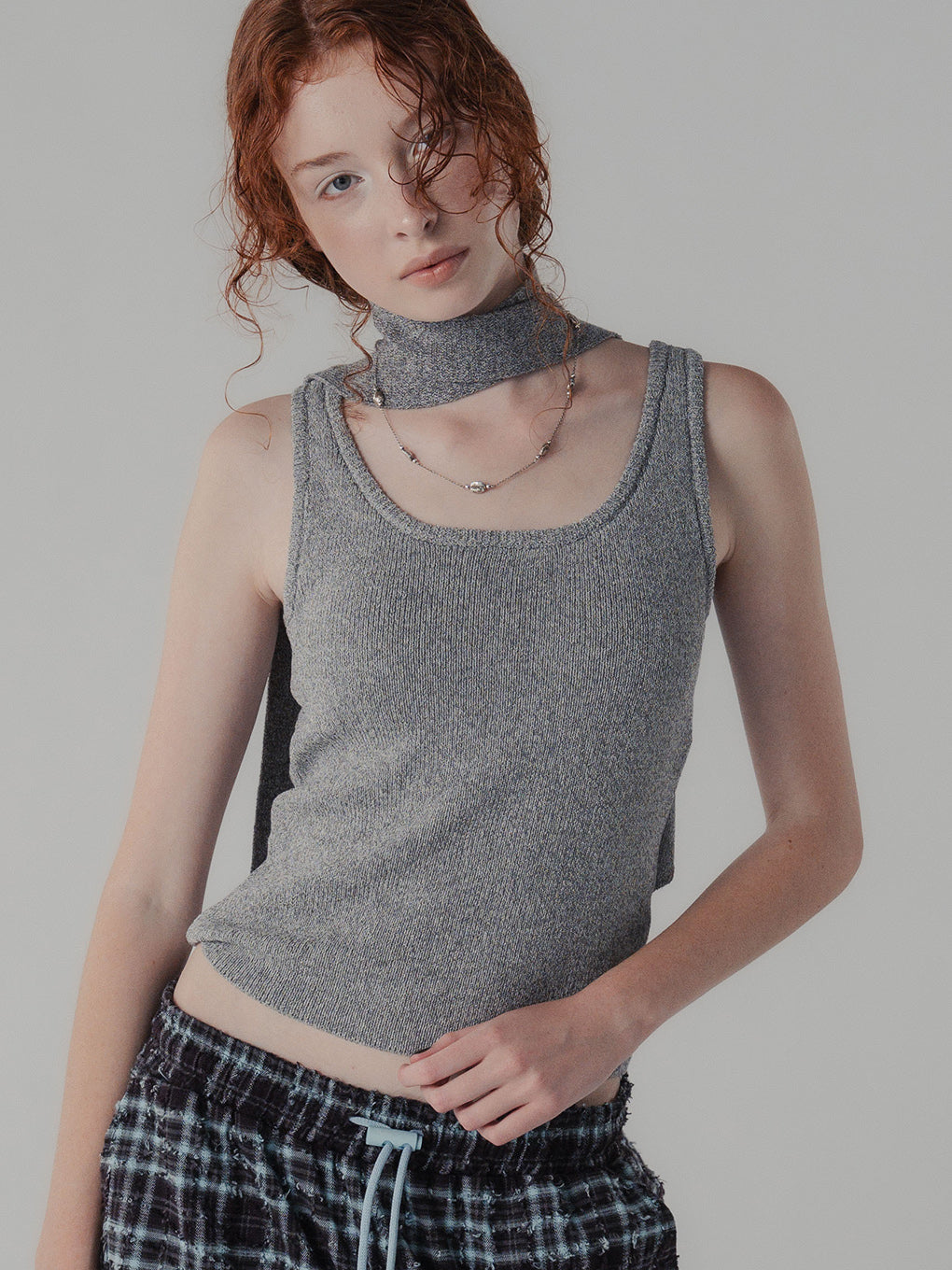 TIE WITH KNIT TANK