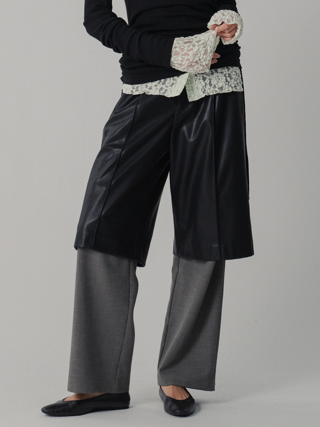 HALF LAYERED PANTS
