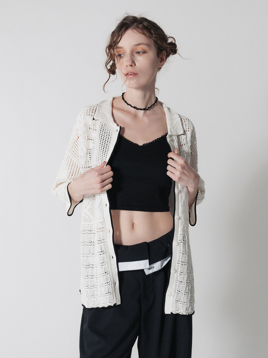 MIX PATTERN KNIT SHIRT