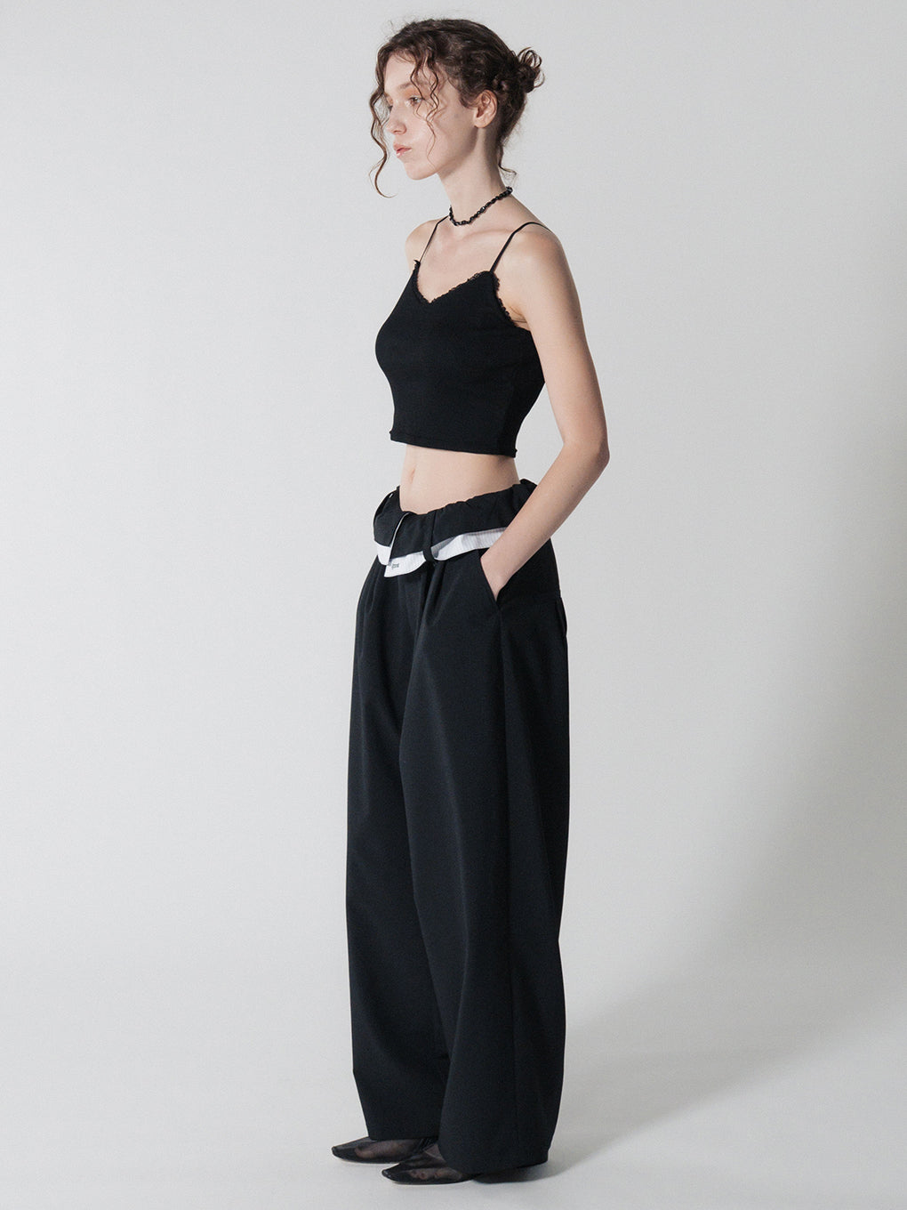 ELCHELE パンツ TURN BACK WAIST PANTS