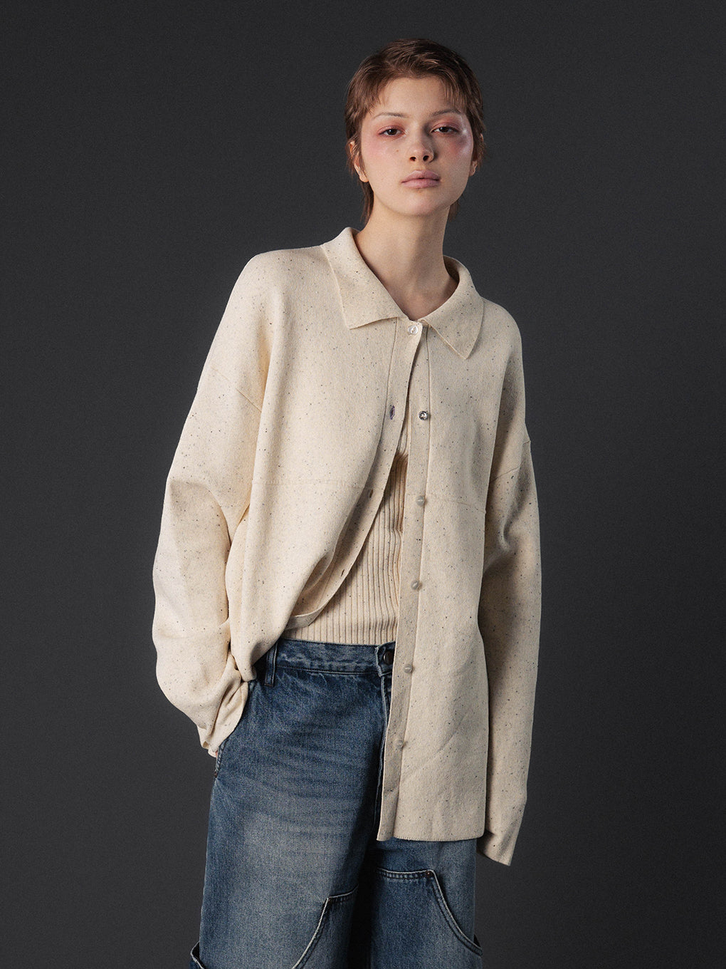 NEP KNIT OVER SHIRT