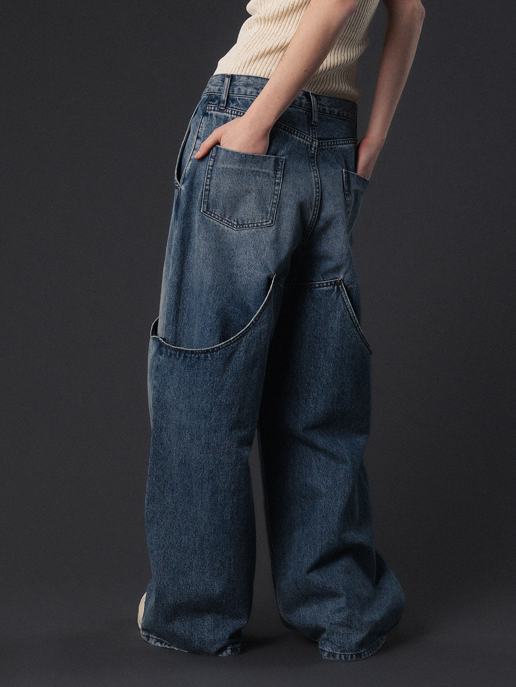 DOUBLE KNEE EXL DENIM