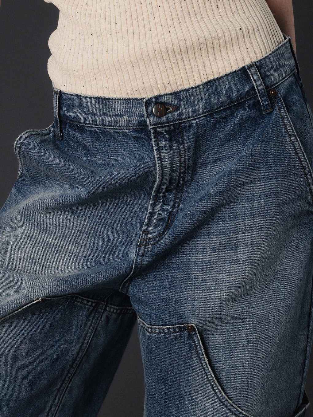 DOUBLE KNEE EXL DENIM