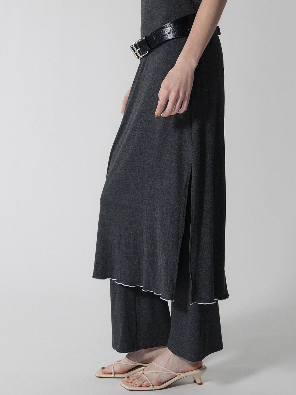 MELLOW RIB SKIRT PANTS