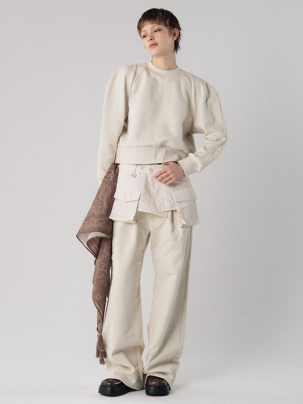 FRENCH TERRY FLARE PANTS