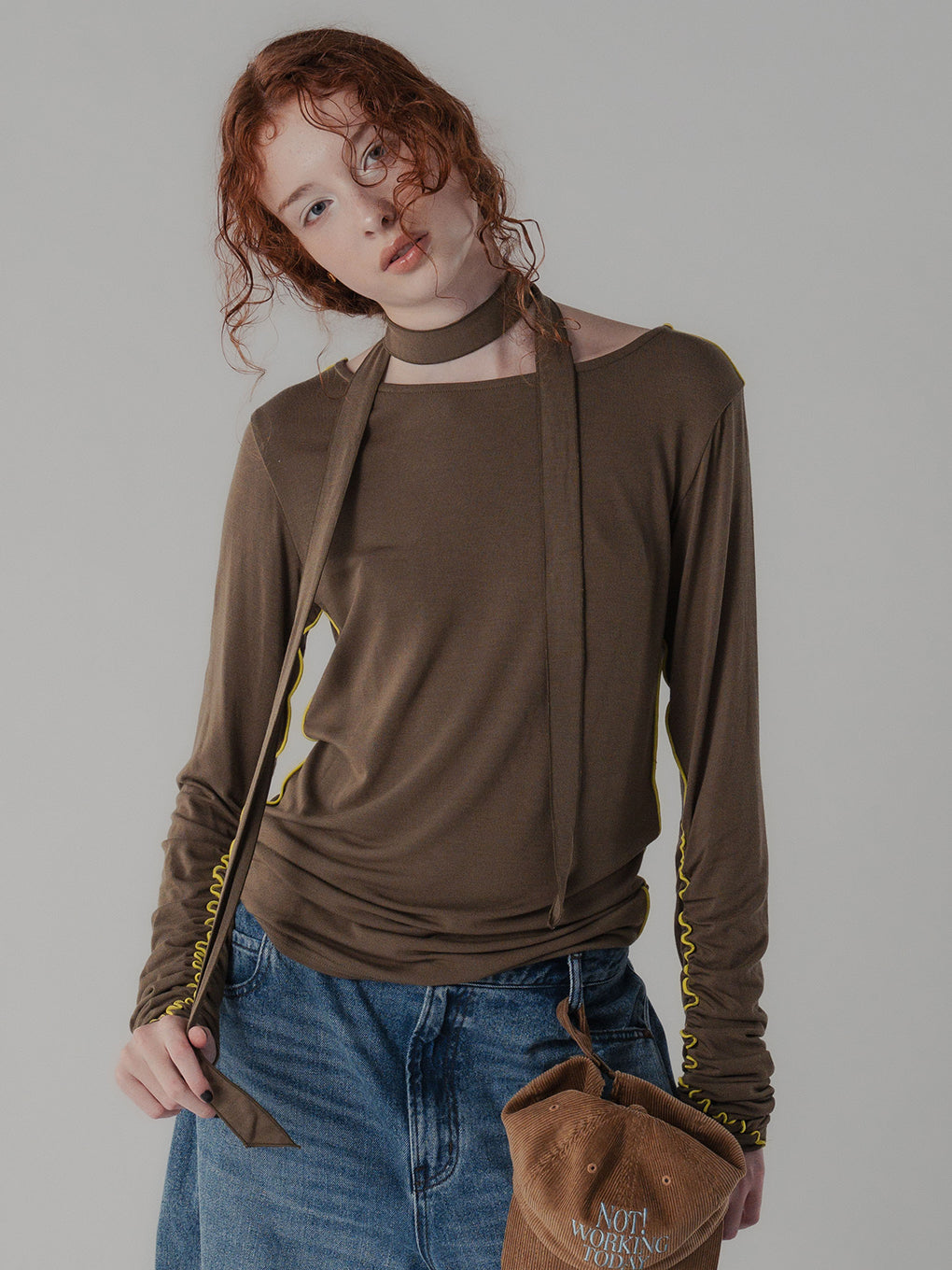 TIE WITH PIPING LS TOP