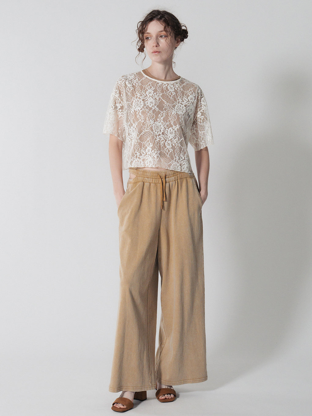 PIGMENT WAIST SLIT PANTS