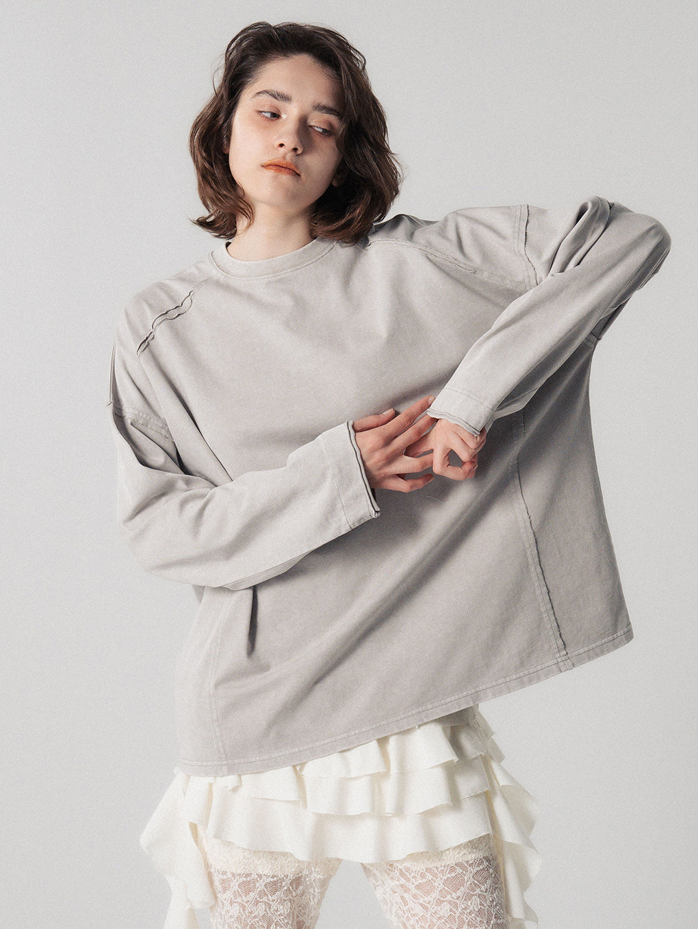 トップス ELCHELE LAYERED BORDER LS TEE ELCHELE（エルチェレ） tシャツ LAYERED BORDER LS TEE レディース