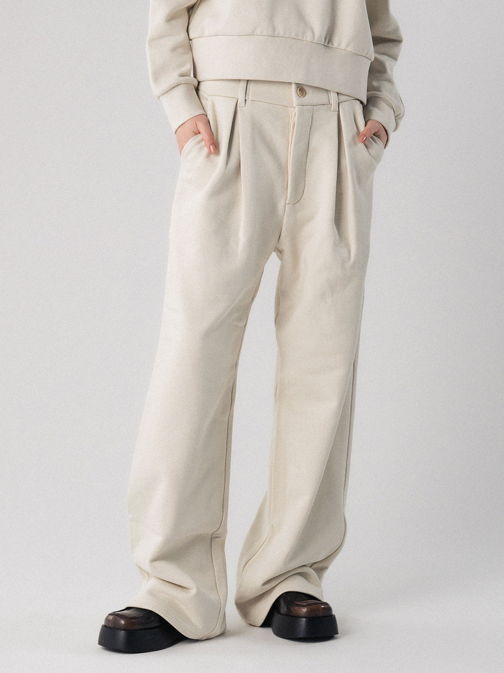 FRENCH TERRY FLARE PANTS