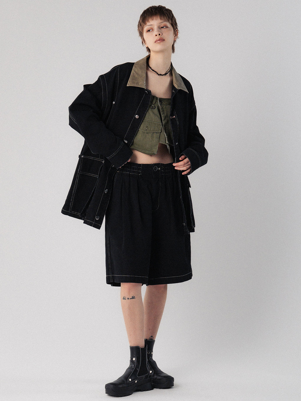 TWILL HALF PANTS
