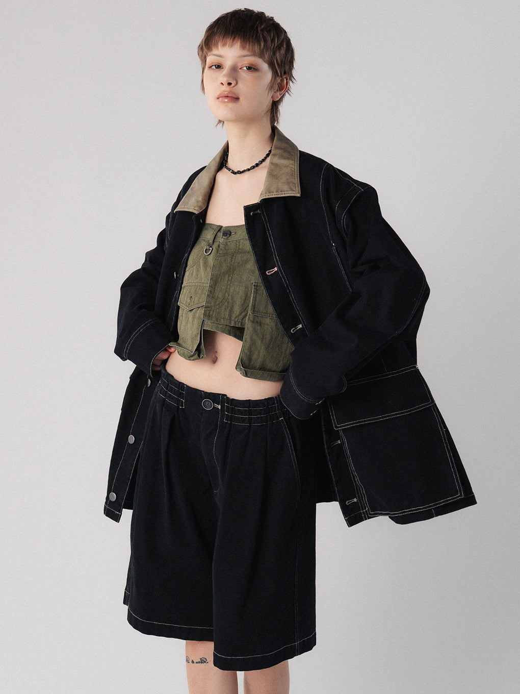 TWILL HALF PANTS
