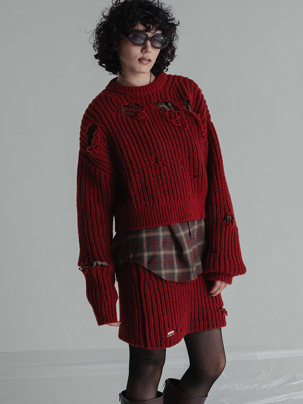 BOROBORO KNIT SKIRT