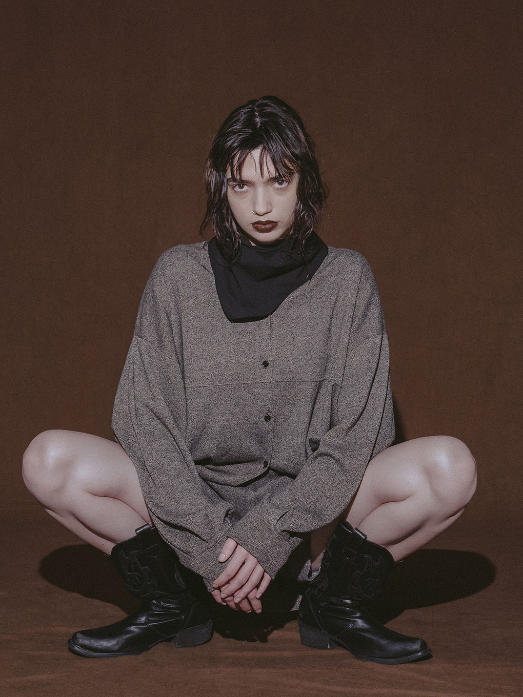 KNIT OVER SHIRT