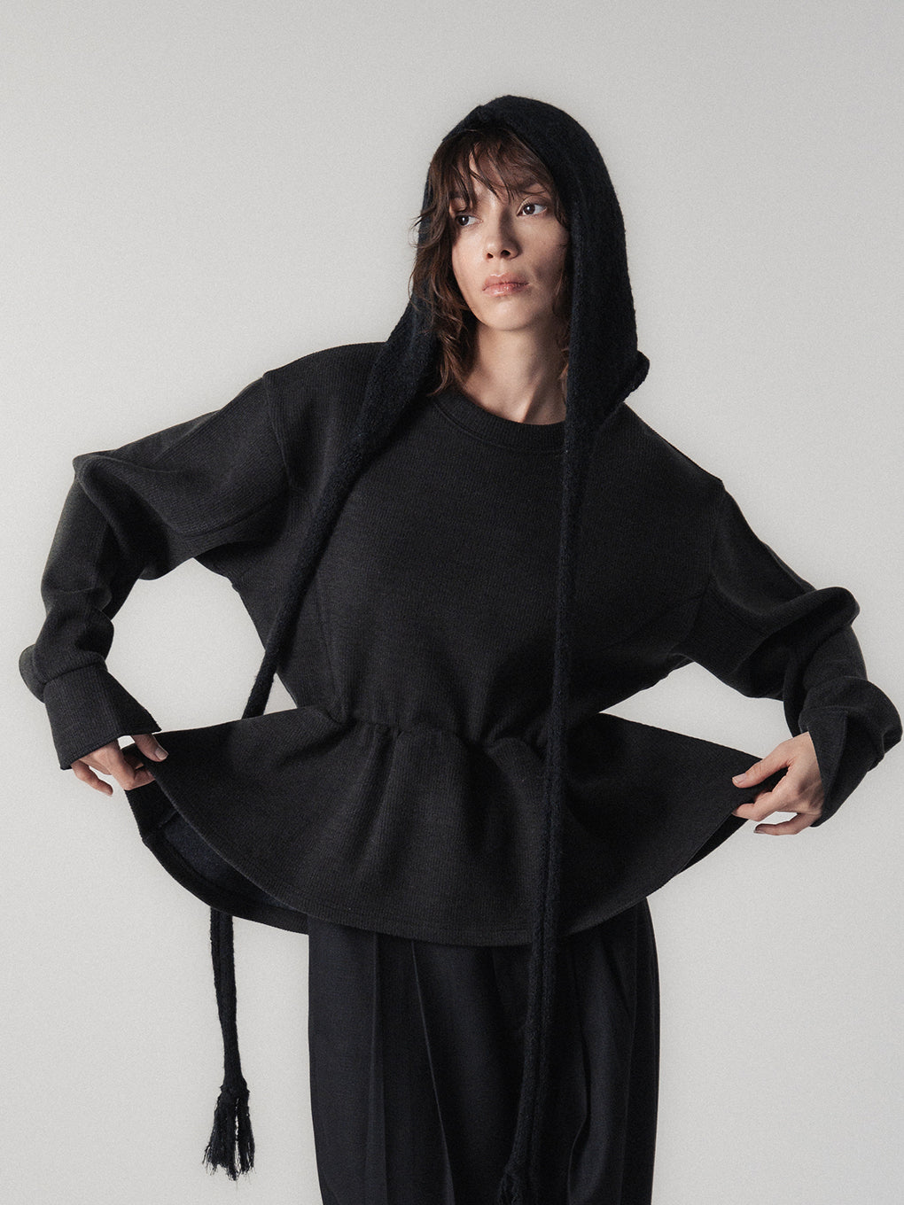 COZY CUTSEW PEPLUM TOP