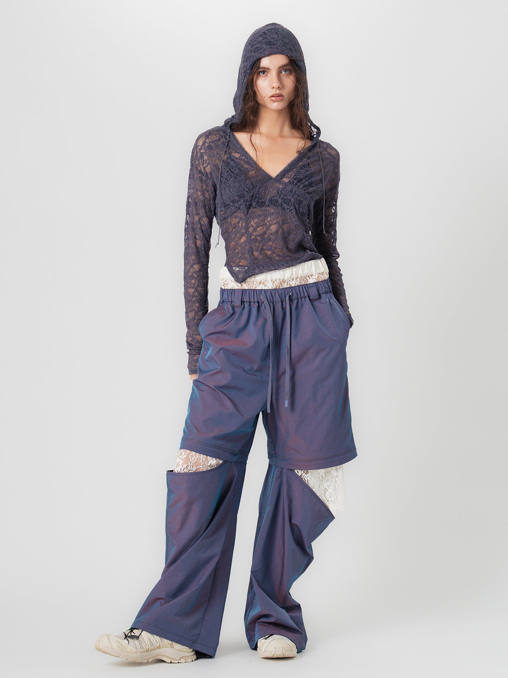 LACE HOODIE TOP