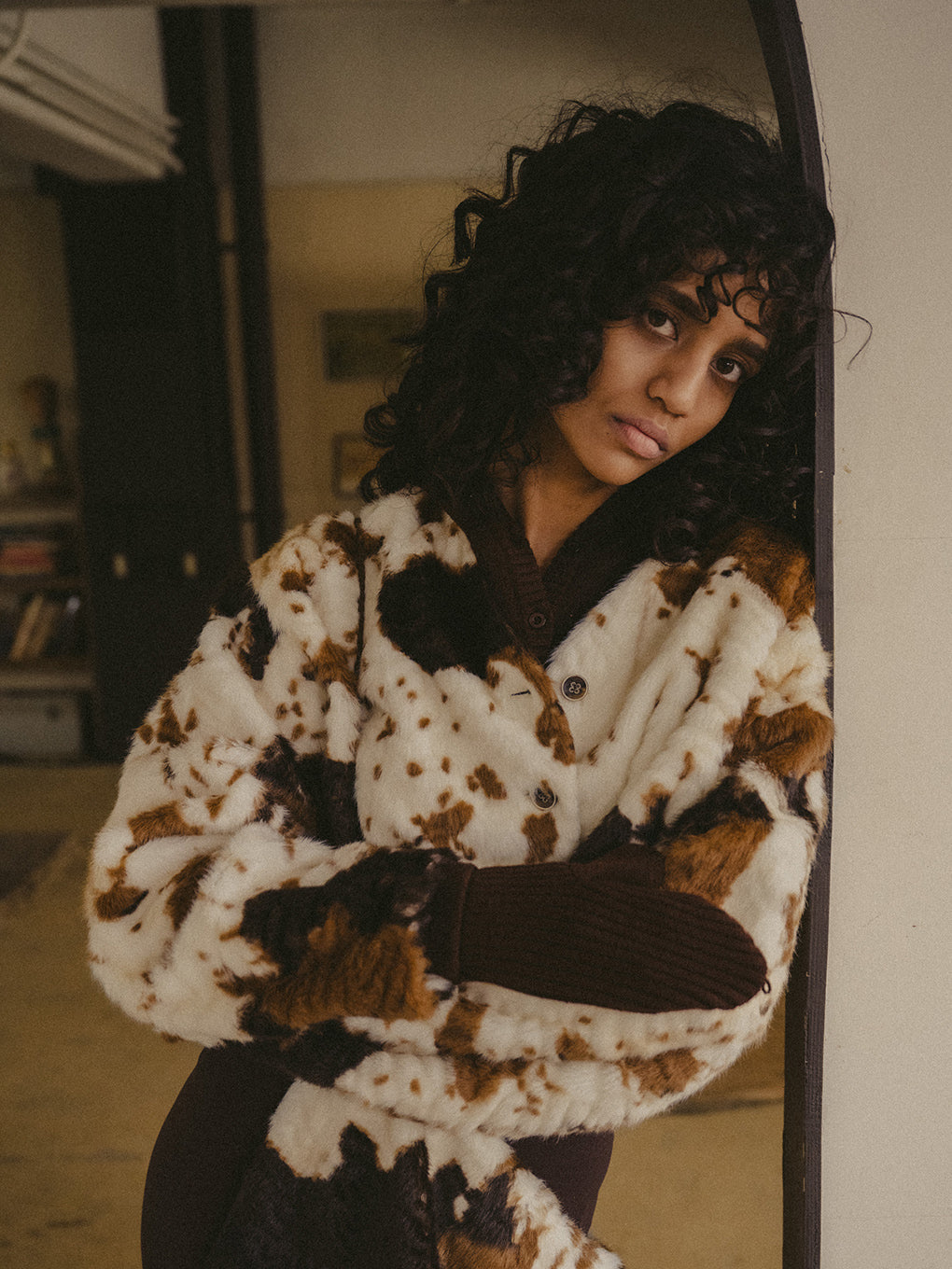 ANIMAL FUR CARDIGAN