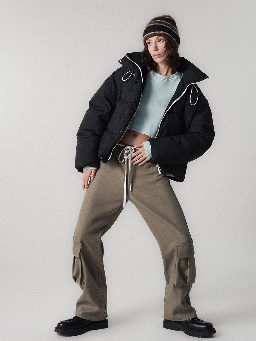 LOW WAIST CARGO PANTS