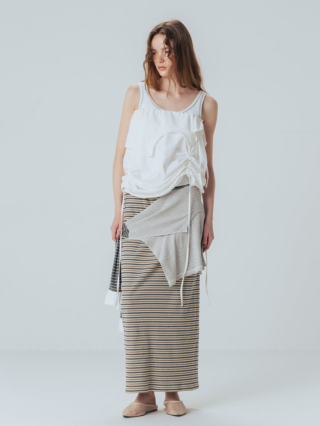 BORDER LAYERED SKIRT