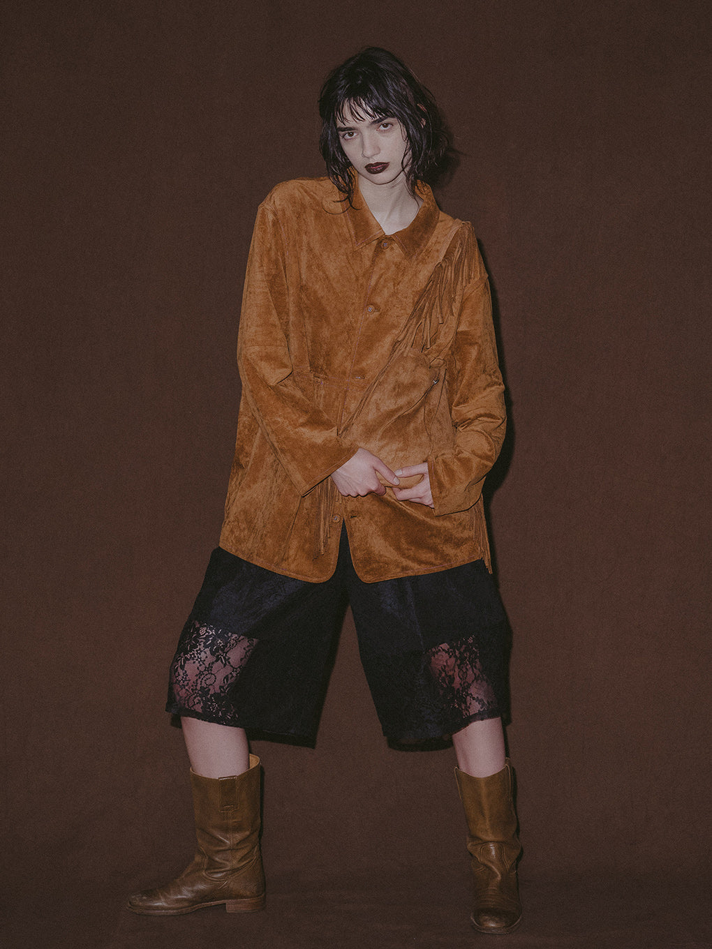 SYNTHETIC SUEDE SHIRT