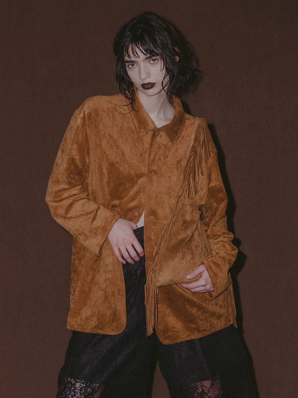 SYNTHETIC SUEDE SHIRT
