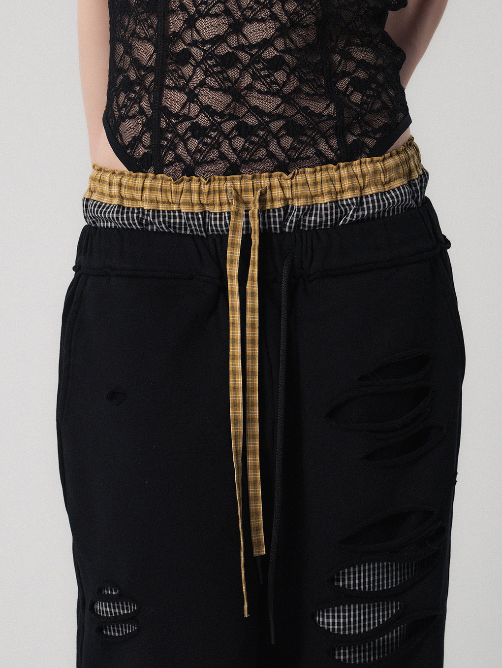 DADDY CHECK WIDE PANTS