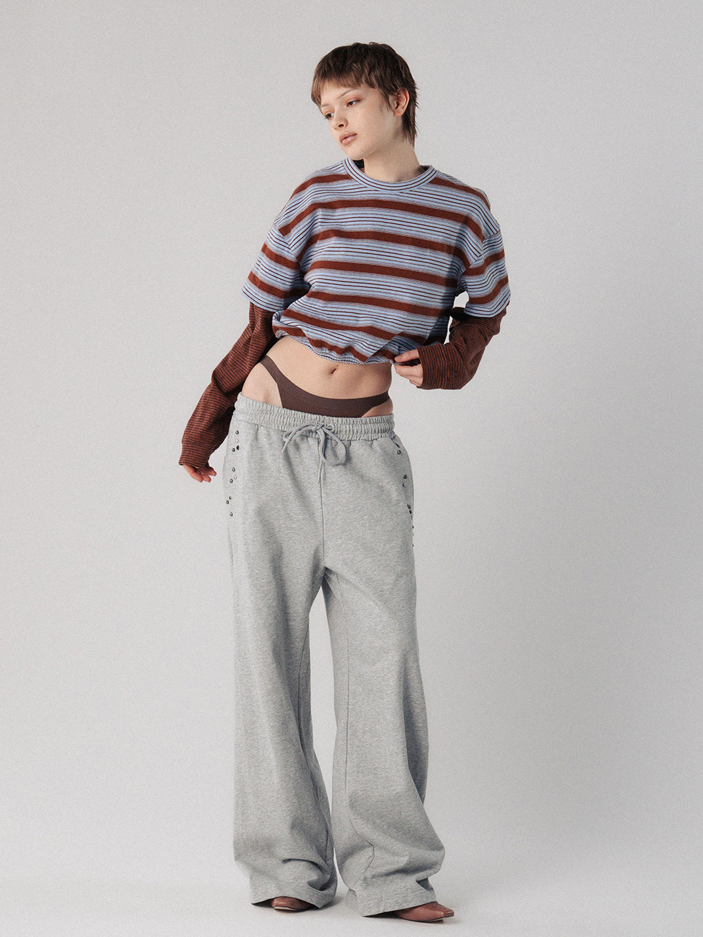 LAYERED BORDER LS TEE
