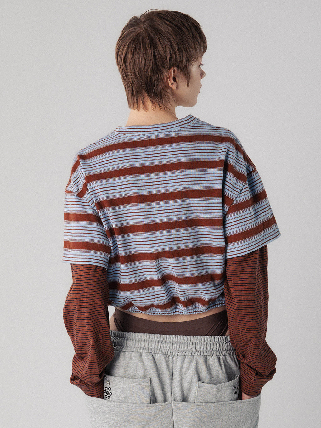 LAYERED BORDER LS TEE