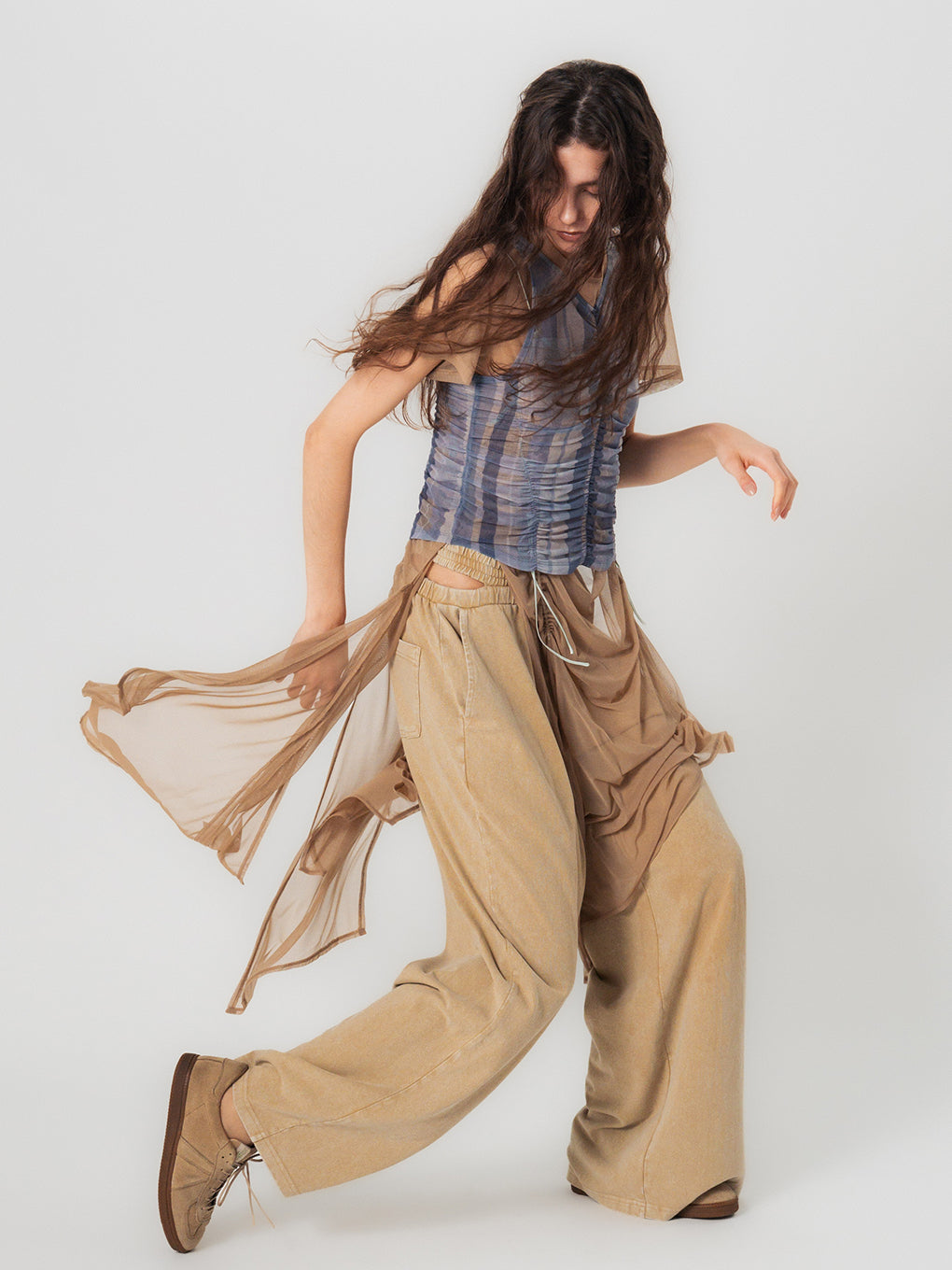 PIGMENT WAIST SLIT PANTS