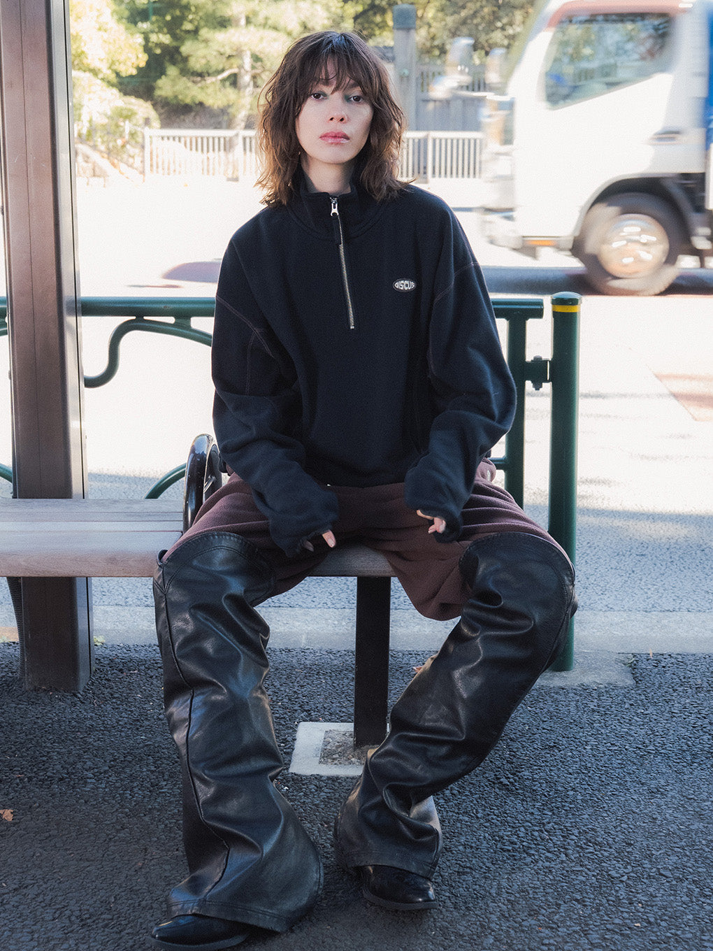 DISCUS FRENCHTERRY HALF ZIP PULLOVER DISCUS FRENCHTERRY HALF ZIP PULLOVER