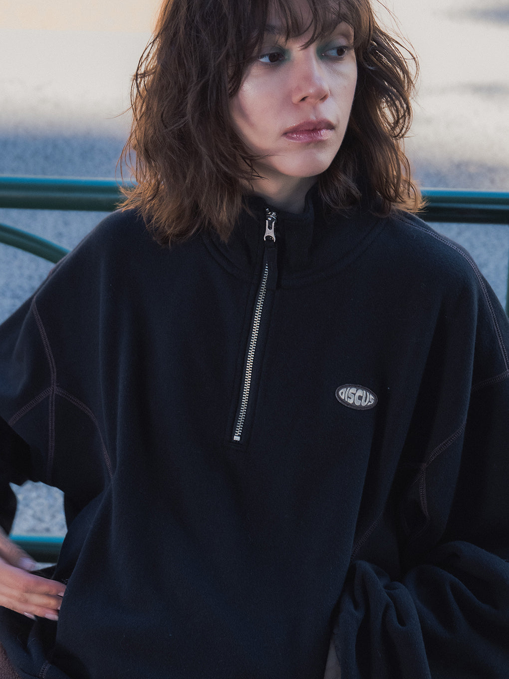 DISCUS FRENCHTERRY HALF ZIP PULLOVER DISCUS FRENCHTERRY HALF ZIP PULLOVER