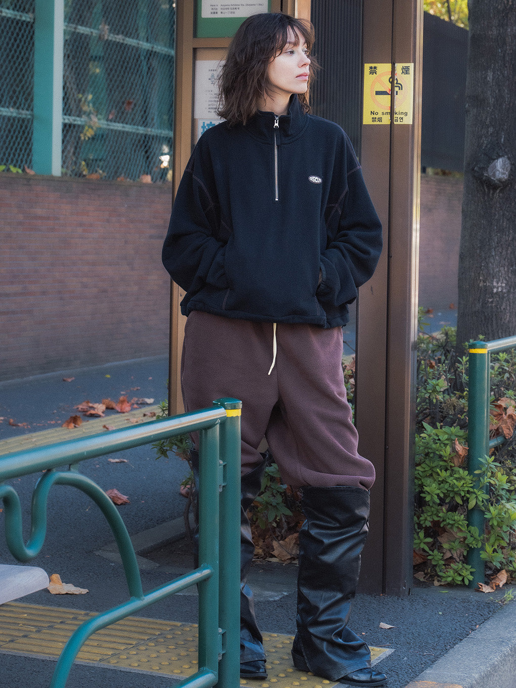 DISCUS FRENCHTERRY HALF ZIP PULLOVER