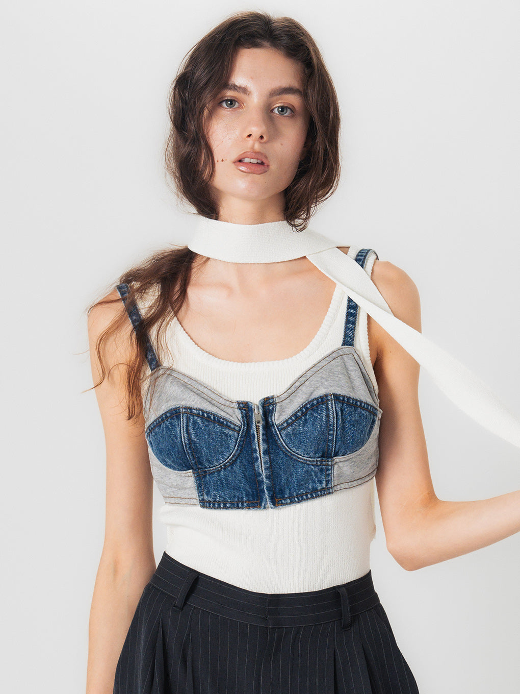 TIE WITH KNIT TANK