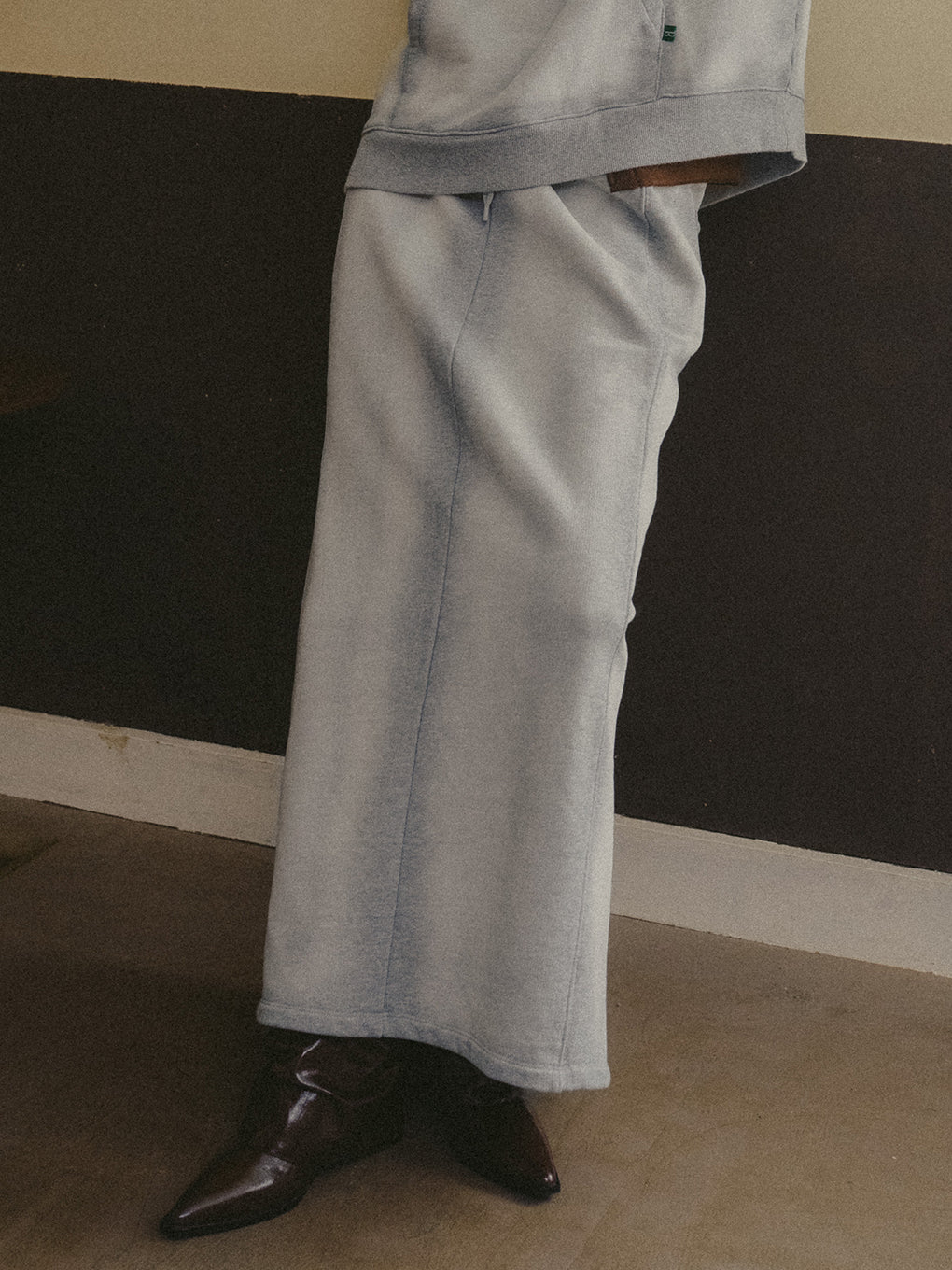BLEACH DYE STRAIGHT SKIRT