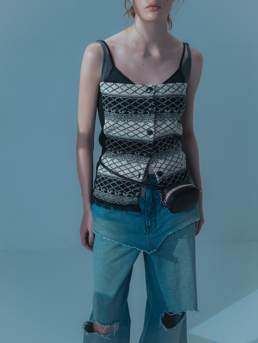 GEOMETRIC KNIT CORSET