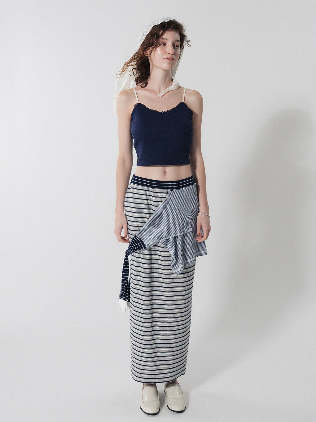 BORDER LAYERED SKIRT