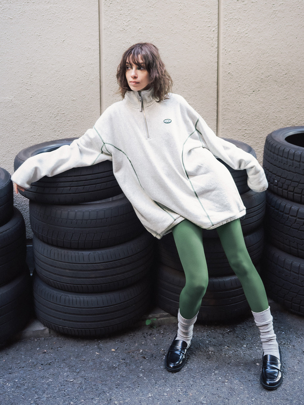 DISCUS FRENCHTERRY HALF ZIP PULLOVER